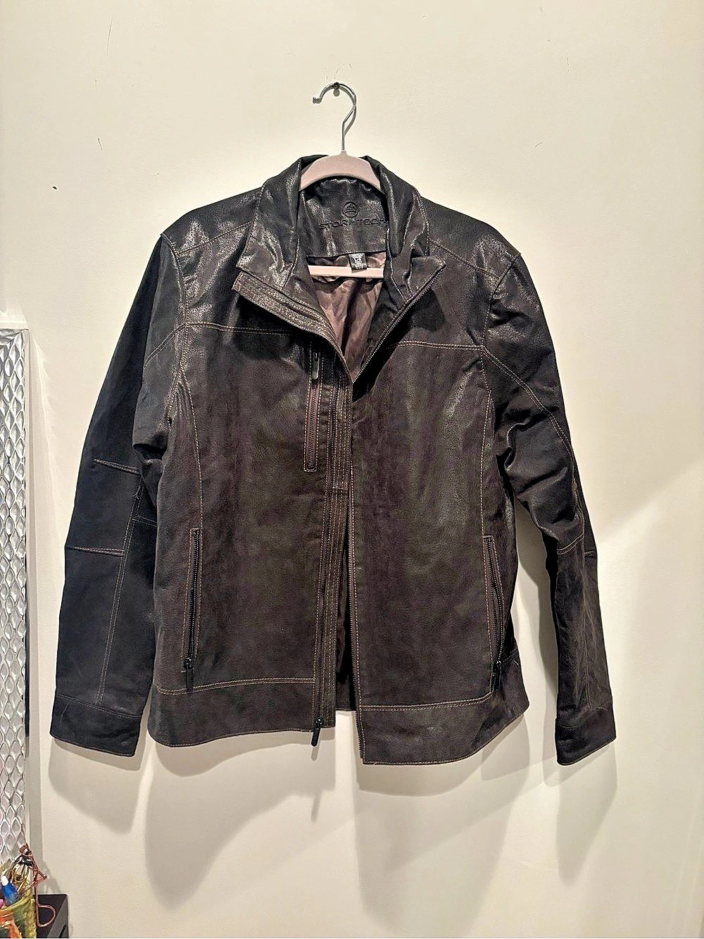 Storm tech  Leather Moto Jacket Black Size Large